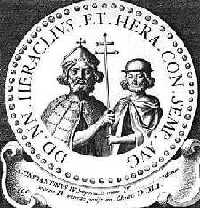 l'empereur Héraclius à gauche