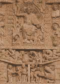 Le tympan de l'abbatiale de Conques - Le jugement dernier - Art roman.