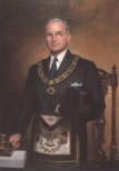 Le président Harry Truman (1884 - 1972) , élu président démocrate des Etats unis en avril 1945