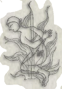 hérétique au bûcher