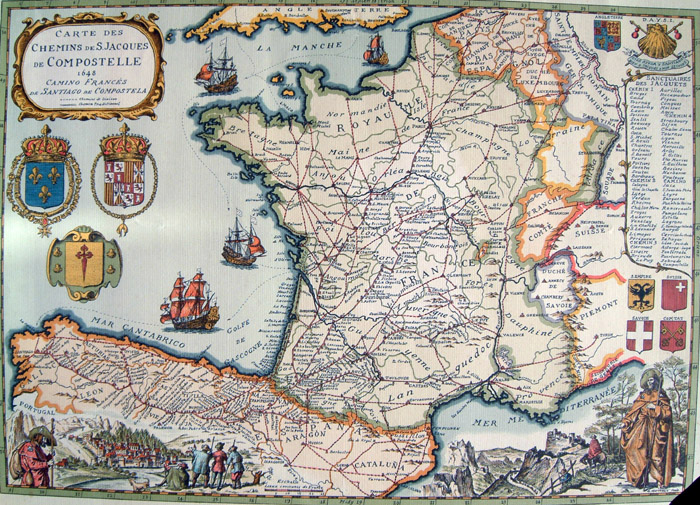 Les chemins de Saint Jacques - cliquez pour agrandir au format 48x34cm