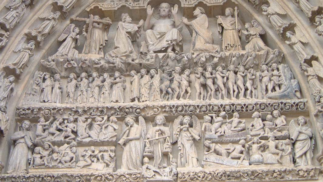 Porche central - tympan, le jugement dernier