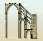 Cathédrale de Bourges - coupe  -  Cliquez pour agrandir