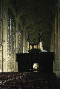 King’s College, Cambridge vue intérieure de la chapelle  -  cliquez pour agrandir