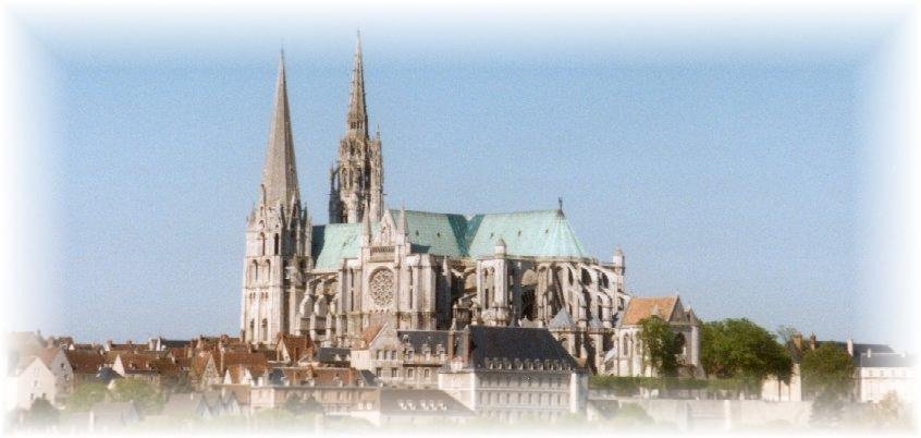 Vue de la cathédrale de Chartres
