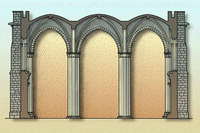 Coupe sur le choeur de la cathédrale Saint-Pierre de Poitiers - cliquez pour agrandir