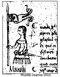 La seule image connue de Jeanne faite de son vivant par un greffier lors de son procès