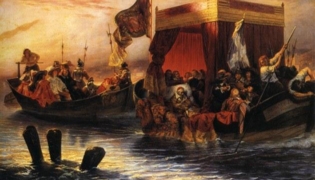  < Richelieu remontant le Rhone >