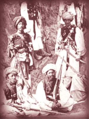  < guerriers afghans au XIXe siècle >