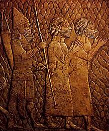  Prisonniers juifs sous la garde d'un officier assyrien