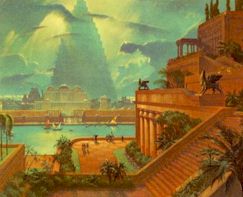 Les jardins suspendus de babylone (représentation fantaisiste)