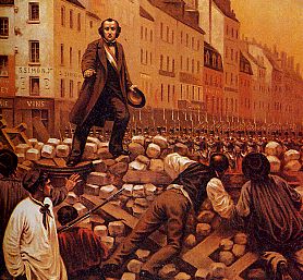 Le député Baudin sur la barricade (lithographie de Méjanel, BN)