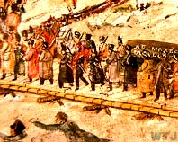  < Traversée de la Bérésina, dessin d'un témoin >