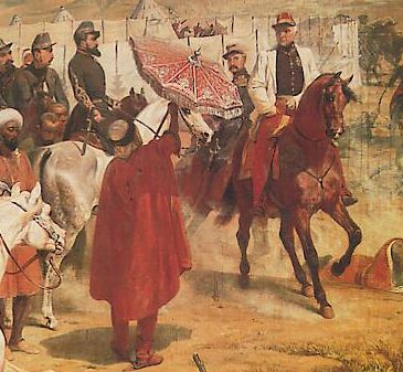  < Bugeaud reçoit la reddition des Marocains à l'Isly, par Horace Vernet (musée de Versailles) >