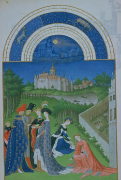 Le mois d'avril (Les Très riches heures du duc de Bery), Chantilly, Musée Condé © Giraudon