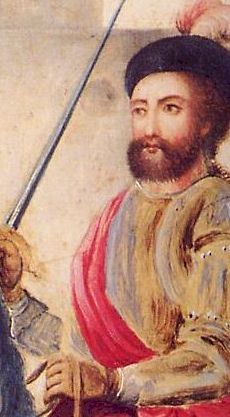 < Hernan Cortez accueilli par ses alliés de Tlaxcala, peinture anonyme >