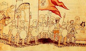  < Cortès, Malintzin et les Espagnols vus par un Indien (BNF) >