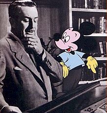  < Mickey et son "père" (montage photo de Science et vie découvertes) >