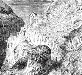  Le col du Grand-Saint-Bernard, gravure de Töpffer (1846) 