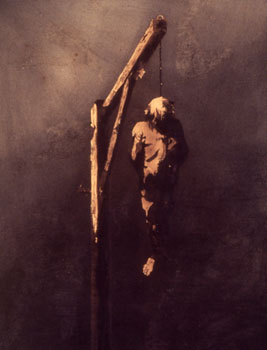 < Ecce lex, le pendu, dessin de Victor Hugo, 1854 (Maison de Victor Hugo) > 