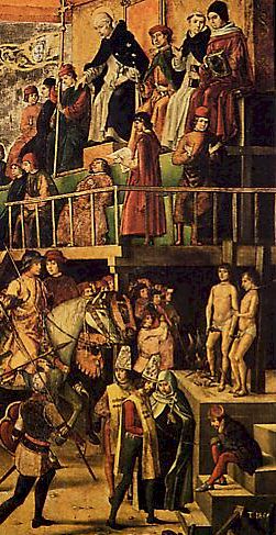  < L'Inquisition à l'oeuvre (peinture du XVe siècle >
