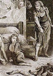  < LouisXVII et le cordonnier Simon (gravure romantique) >