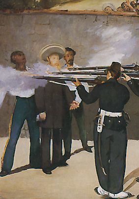 Mort de Maximilien, par Edouard Manet (détail, musée du Louvre)