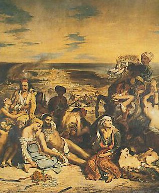  < Les massacres de Scio, par Théodore Gericault (musée du Louvre) >