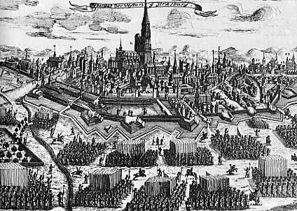  < Les troupes françaises investissent  Strasbourg >
