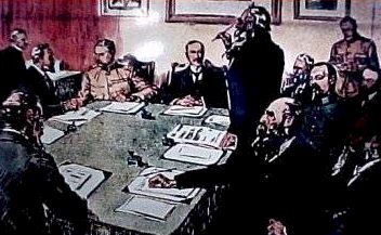 Signature du traité anglo-boer à Melrose House (Vereeniging) le 31 mai  1902