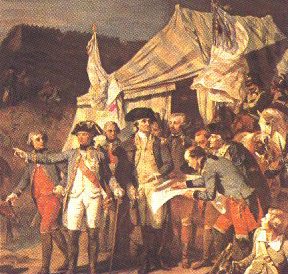 Rochambeau, Washington et de Grasse à Yorktown (A. Couder, 1836, Musée de Versailles)