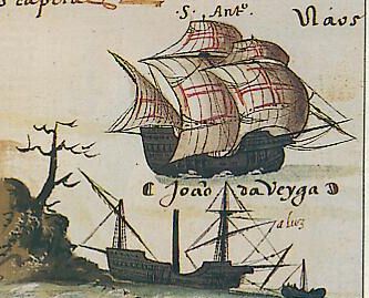  < Caravelles portugaises d'après un manuscrit du XVe siècle >