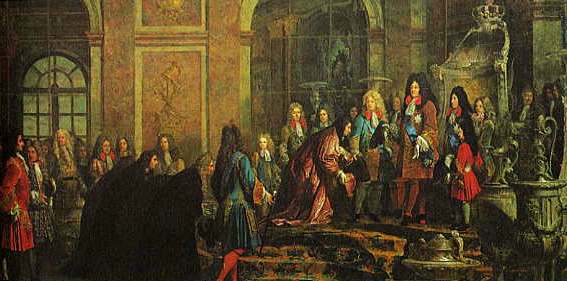  < Réparation faite à Louis XIV par le doge de Gênes dans la Galerie des Glaces de Versailles (musée de Versailles) >