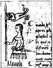 Jeanne d'Arc à l'étendard, croquis réalisé du vivant de l'héroïne (musée Jeanne d'Arc, Rouen)
