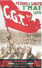  Les syndicats français  unis  pour  le défilé du 1er mai 1936 (archives nationales)