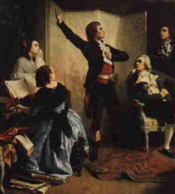 Rouget de Lisle chante l'hymne révolutionnaire devant Dietrich