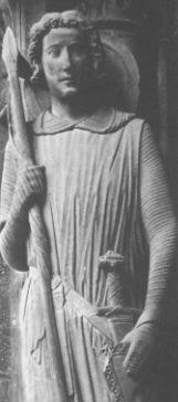  < Statue d'un Templier (cathédrale de Chartres) >