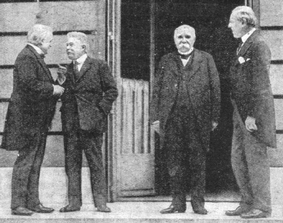 Lloyd George, Orlando, Clemenceau et Wilson