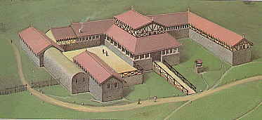 Luxueuse villa de la Bretagne romaine. Elle produisait tout ce qui était nécessaire à ses nombreux habitants.