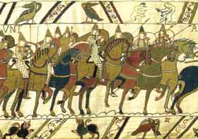 Tapisserie de Bayeux - Début de la bataille d'Hastings