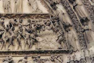 detail du tympan, l'Enfer