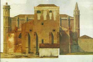 façade de Saint Nazaire avant les restaurations de Viollet-le-Duc