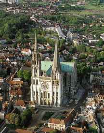 la cathédrale vue d'avion