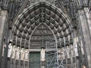 façade occidental, portail central