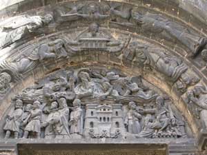 tympan du portail gauche de la façade occidentale