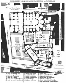plan de la cité épiscopale