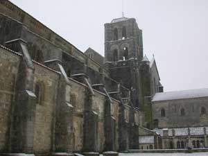 coté sud de la nef, en hiver